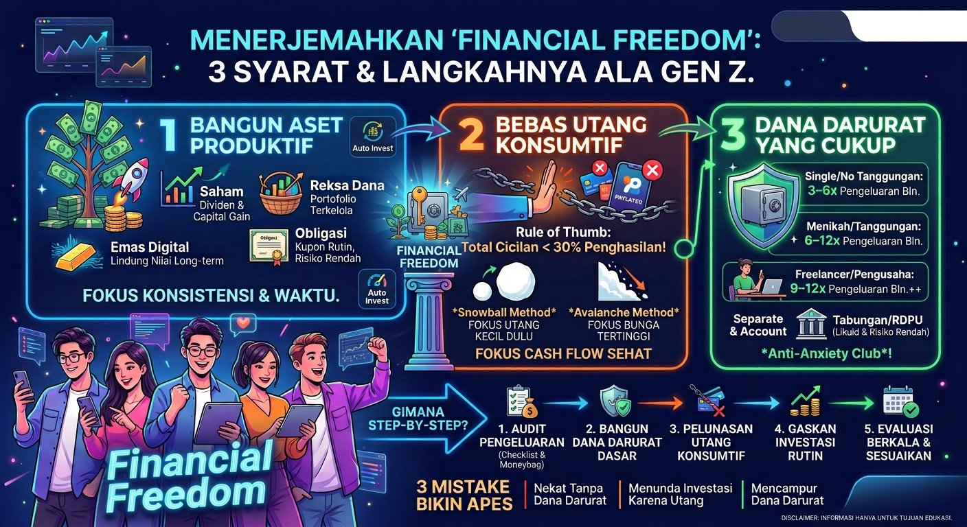 Gak Cuma Wacana 'Financial Freedom', Ini 3 Syarat Wajib Merdeka Finansial Biar Gak Cuma FOMO